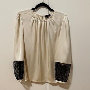 NWT rag & bone Satin/Lace Combo Blouse